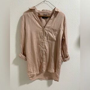 Tahari Women's Button Down linen Shirt